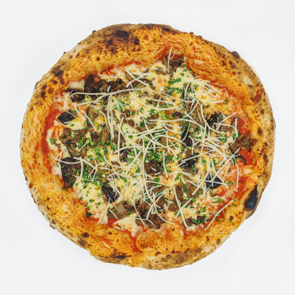 Pizza Funghi con Champiñones