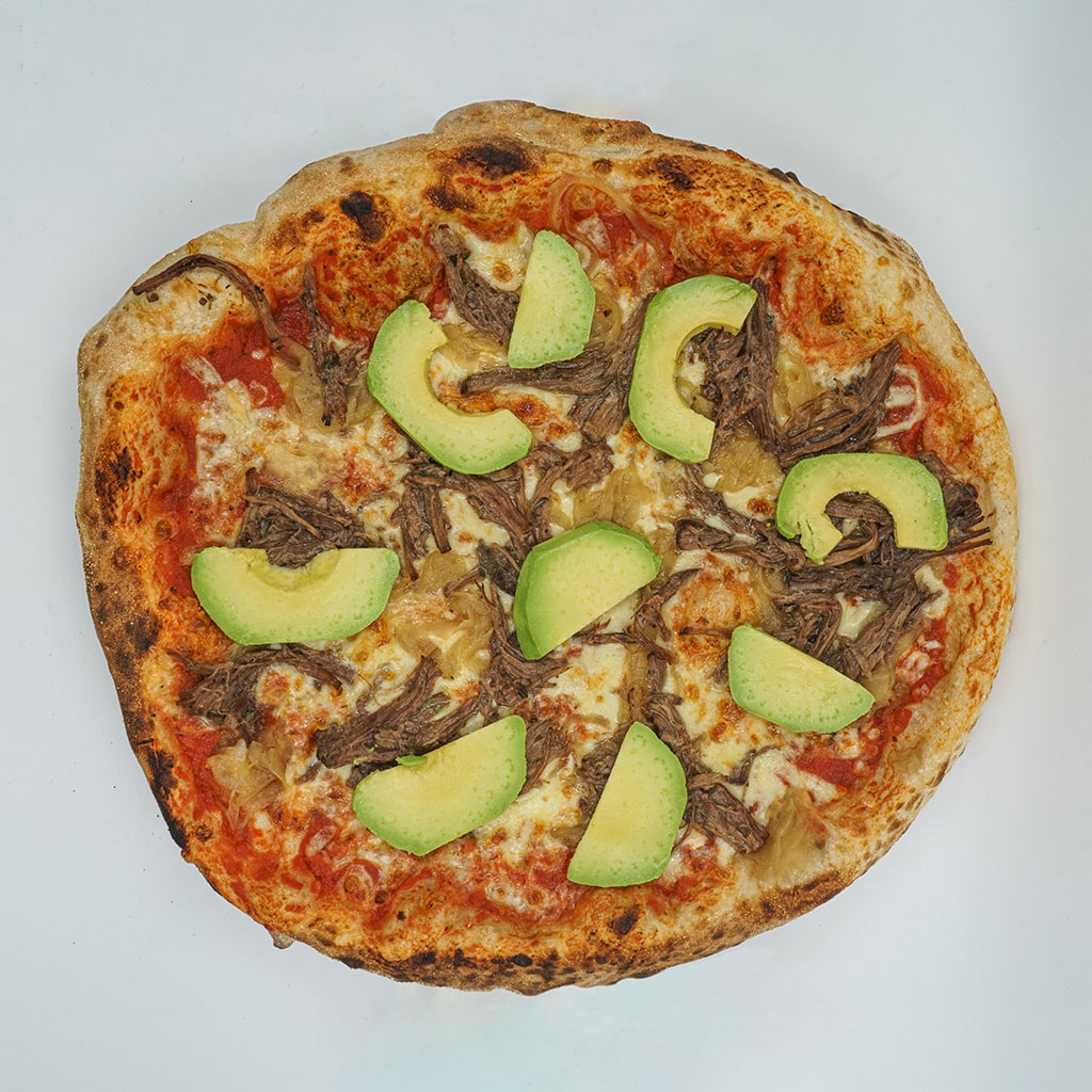 Pizza Mechada Horneada a la leña