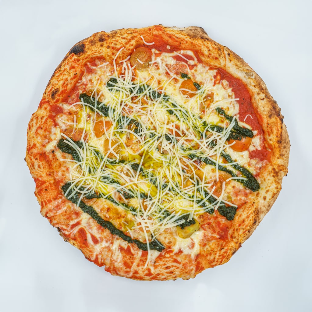 Pizza Margarita a la leña
